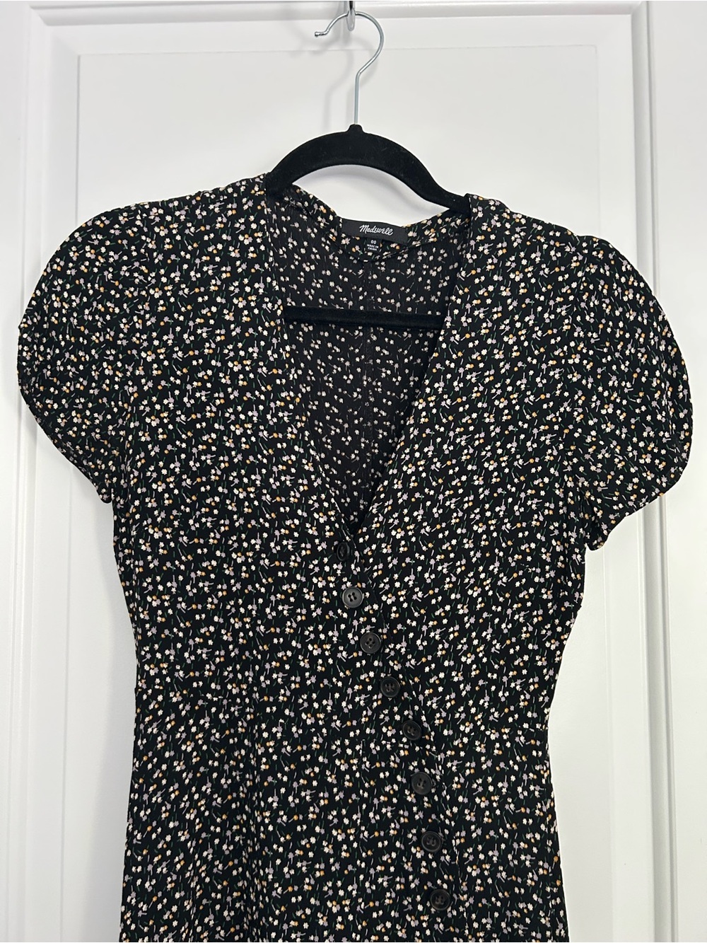 Madewell Button Wrap Dress In Playground Posies - Picture 2 of 6